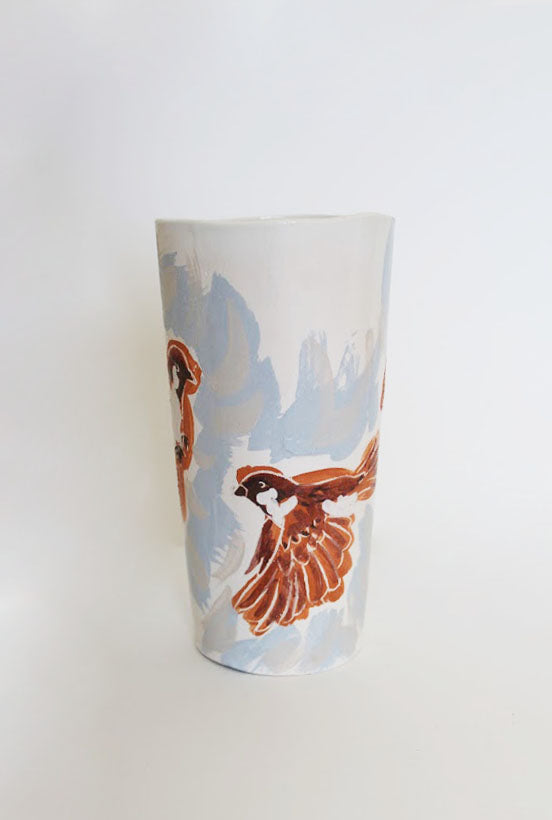 Pinte Oiseau - décor peint à la main