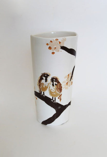 Pinte Oiseau - décor peint à la main