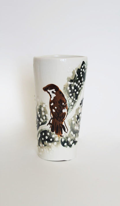 Pinte Oiseau - décor peint à la main