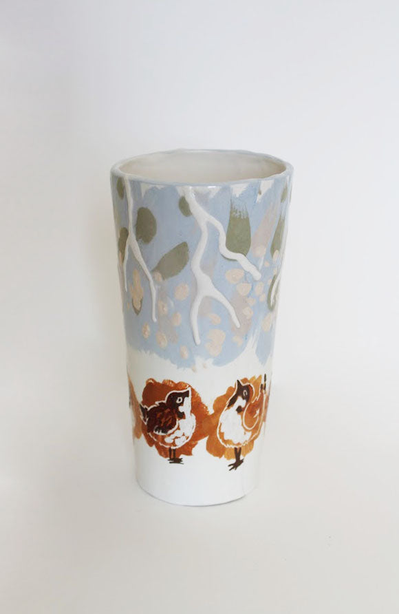 Pinte Oiseau - décor peint à la main