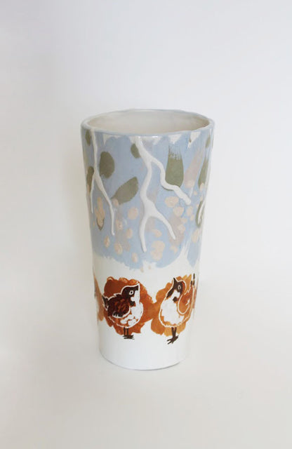 Pinte Oiseau - décor peint à la main